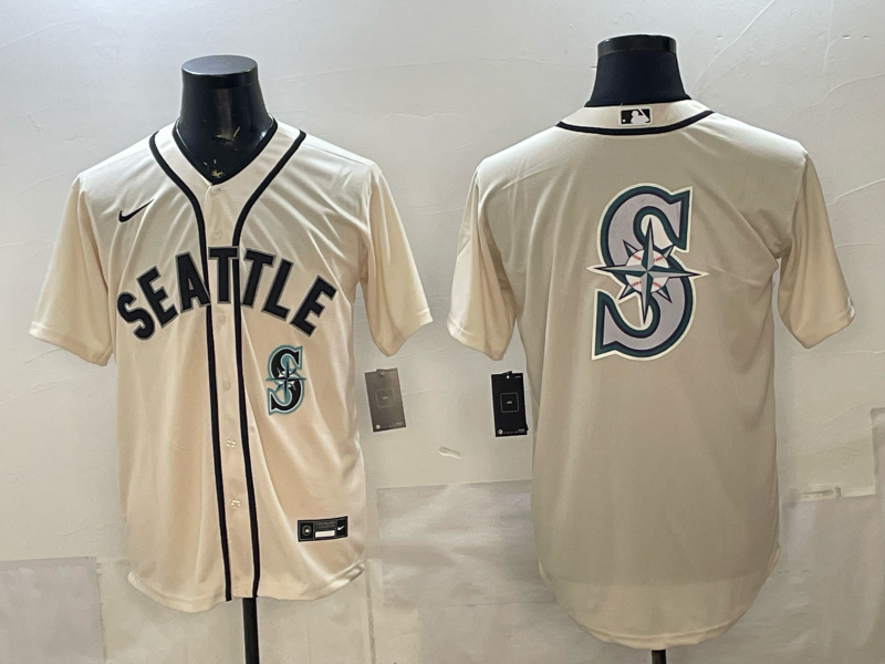 Men 2026 Seattle Mariners blank cream Nike MLB Jersey 09877->washington nationals->MLB Jersey
